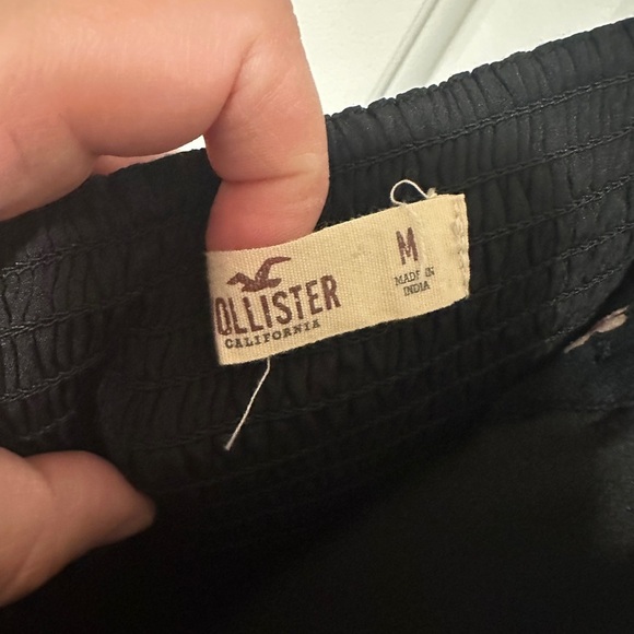 Hollister Floral Print Black Lined Button Mini Dress Size Medium Womens - Picture 8 of 10